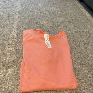 Oiselle coral wool-blend Tee